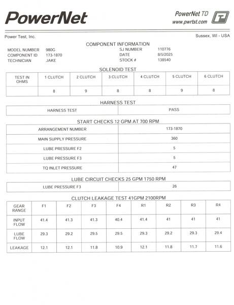 Caterpillar 980G 980G Transmission