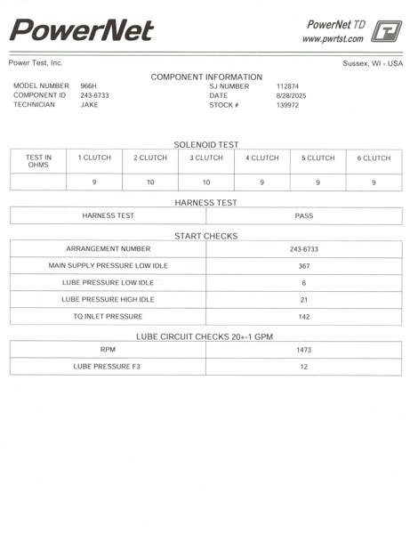 Caterpillar 966H 966H Transmission