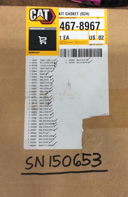 Caterpillar  Single Cylinder Head Gasket Kit