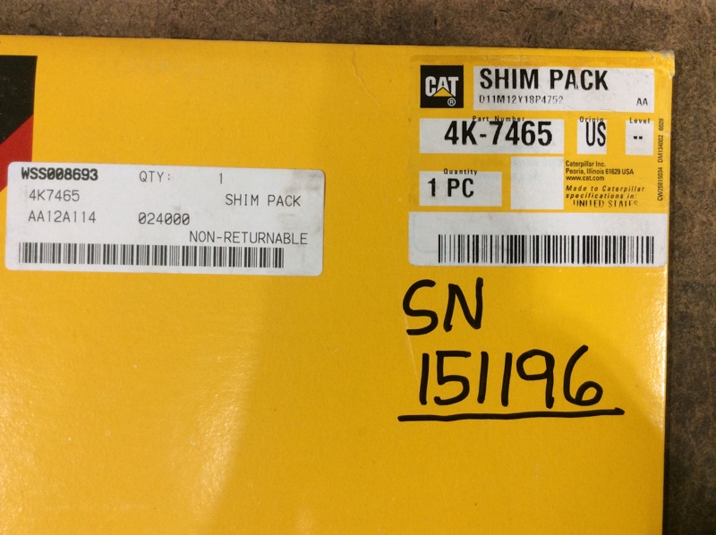 Caterpillar  Shim Pack