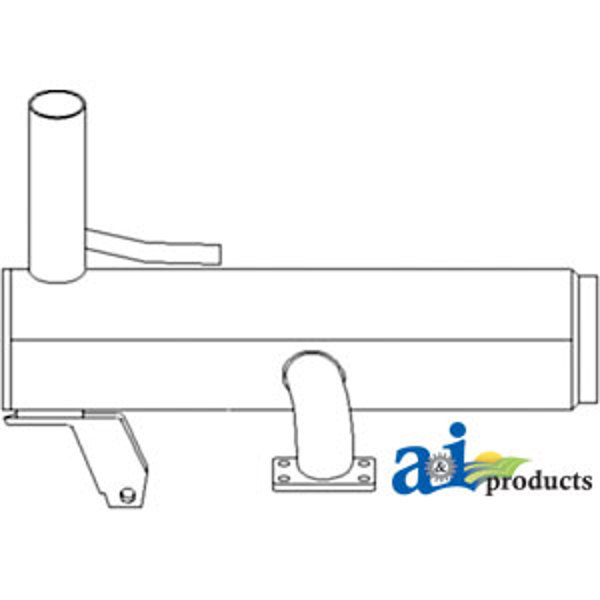 Ford/Nholland 7840, 7840O, 8240, 8340 Muffler 5-13-97 >