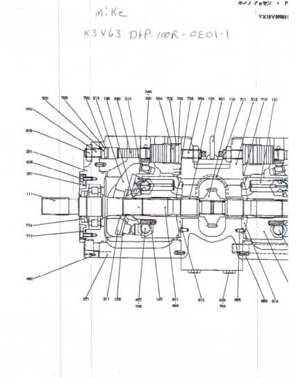 Kawasaki K3V63DT Main  Hydraulic Pump