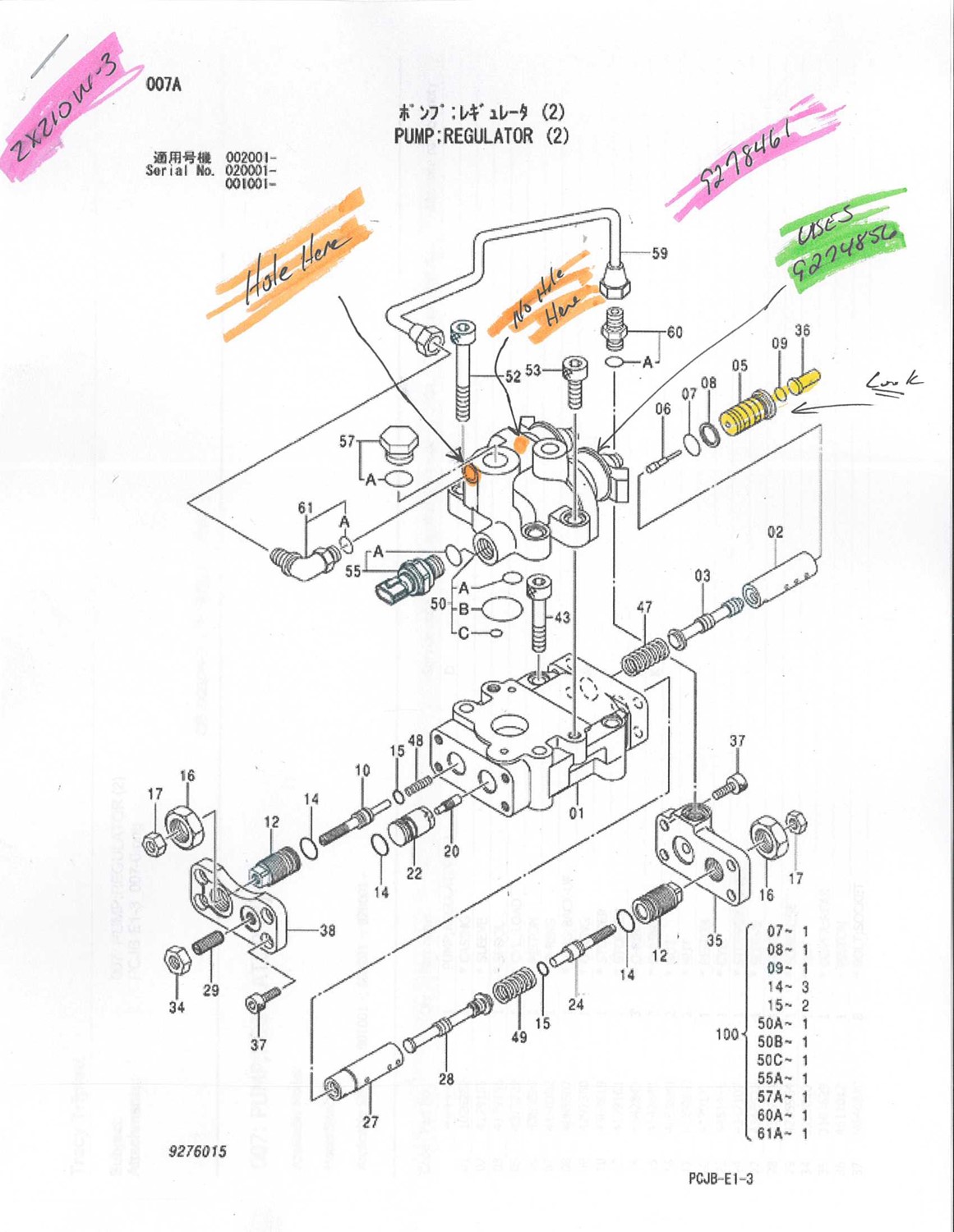 Hitachi ZX210W-3 Solenoid Control Valve Assembly