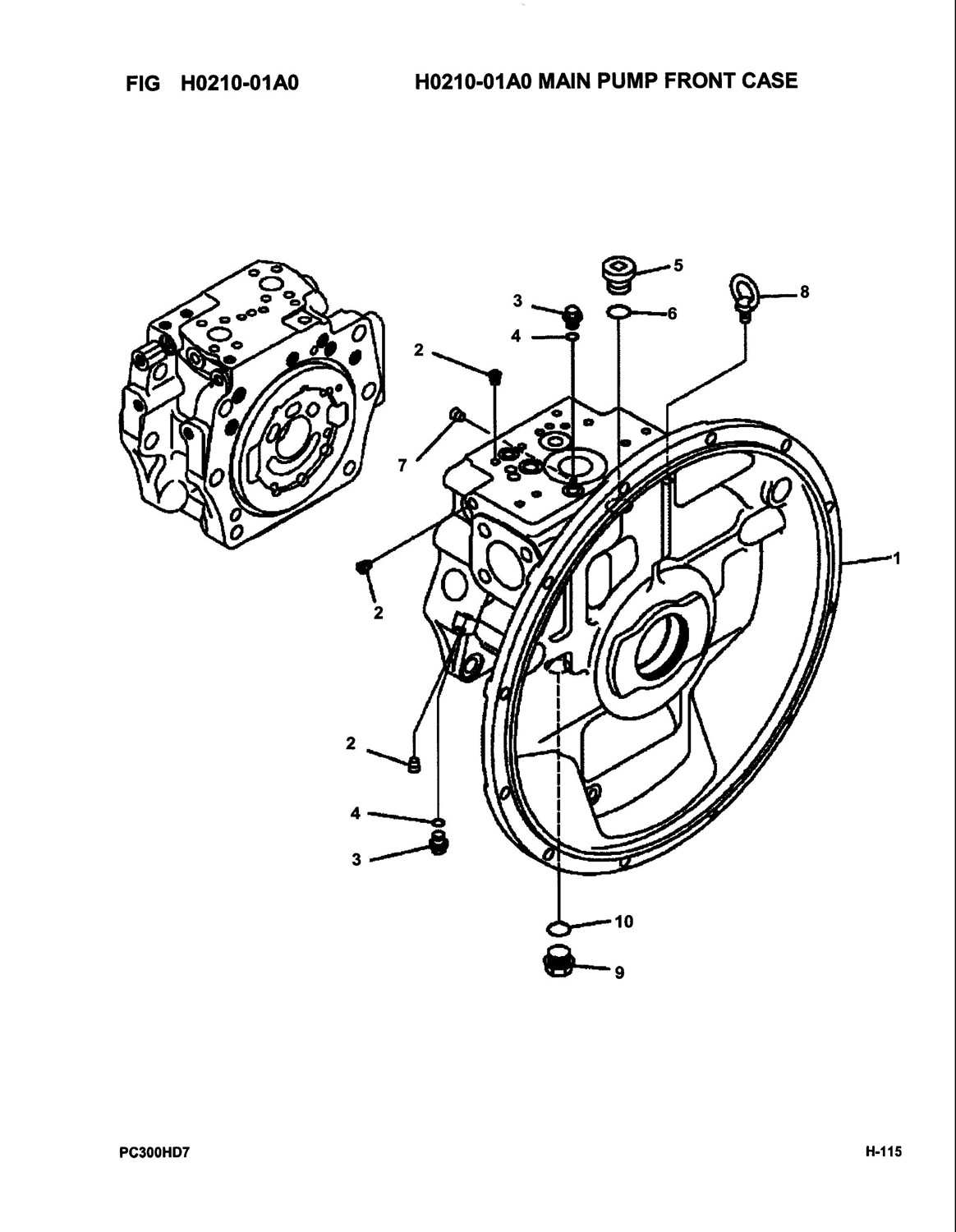 Komatsu PC300-7 Main Hydraulic Pump