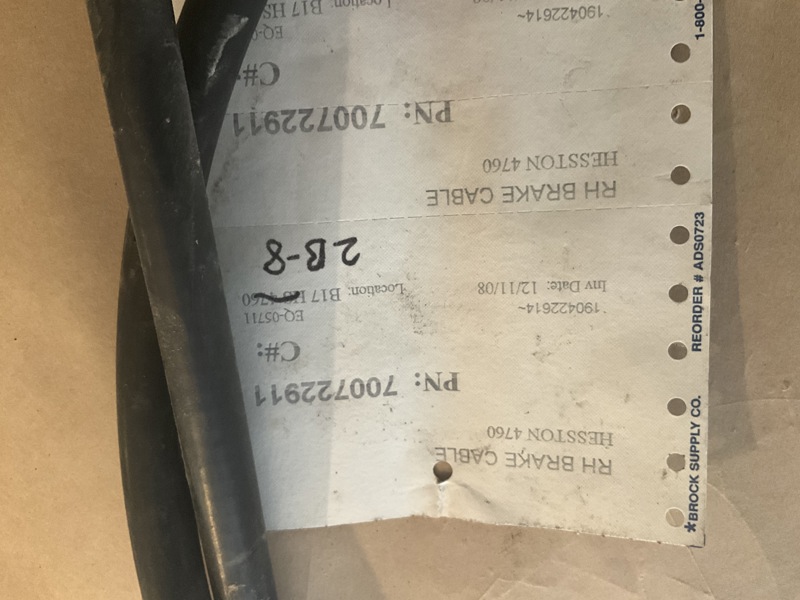 Hesston 4760, 7420, 7430 RH Brake Cable