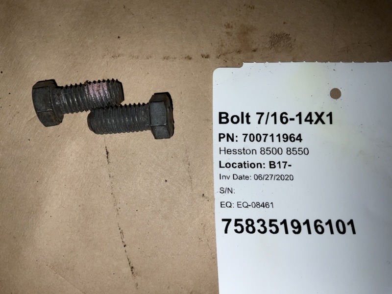 Hesston 8500, 8550 Bolt 7/16-14X1