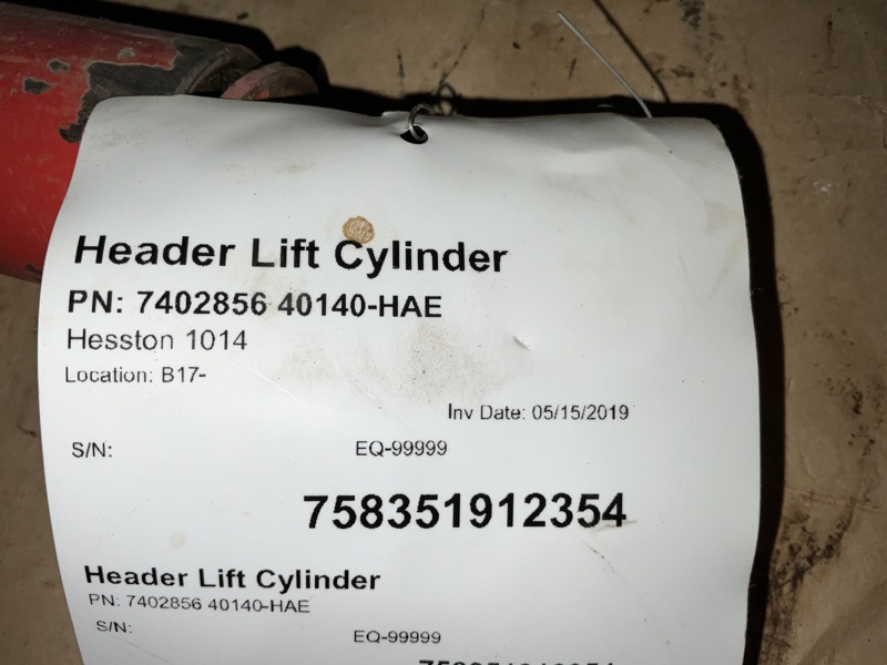 Hesston 1014 Header Lift Cylinder