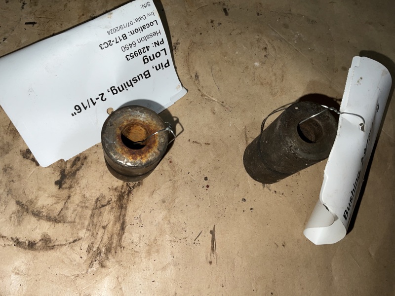 Hesston 6450, 6600, 6610 Pin, Bushing, 2-1/16" Long