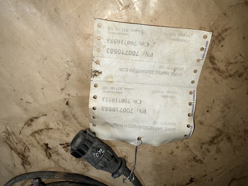 Hesston 530, 730, 830 Wire Harness/Switch Box