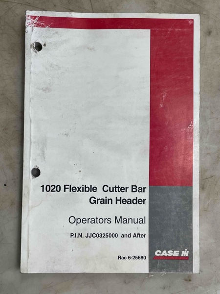 Case/case I.H. Parts OM - 1020 Grain Header (flex) After JJC0325000+ OP