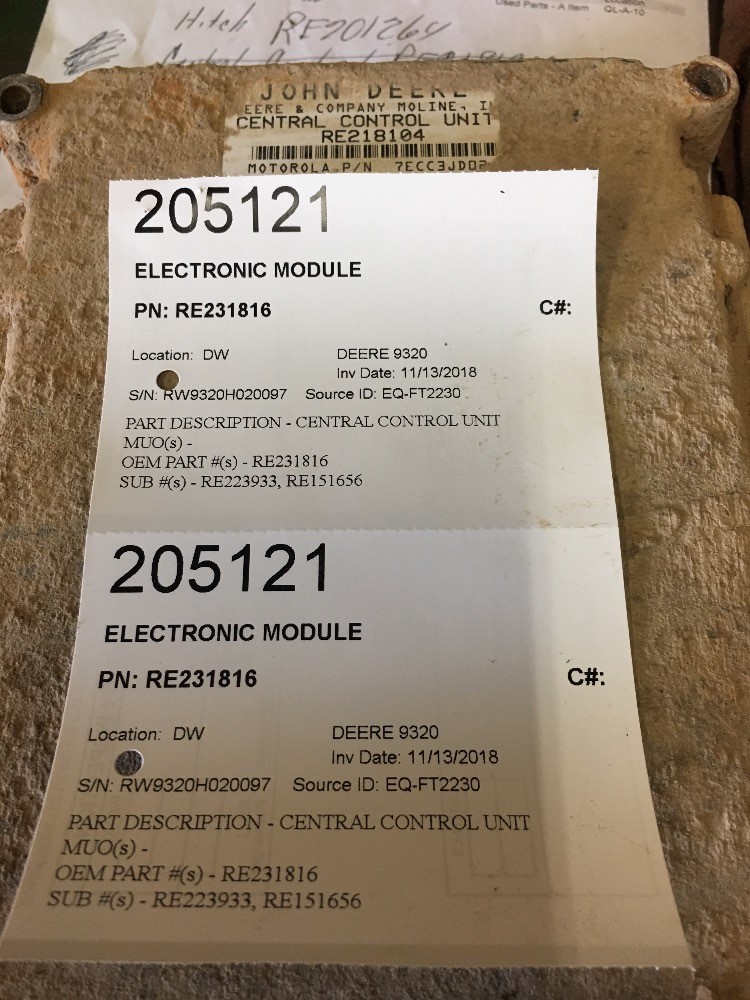 Deere 9320 Electronic Module