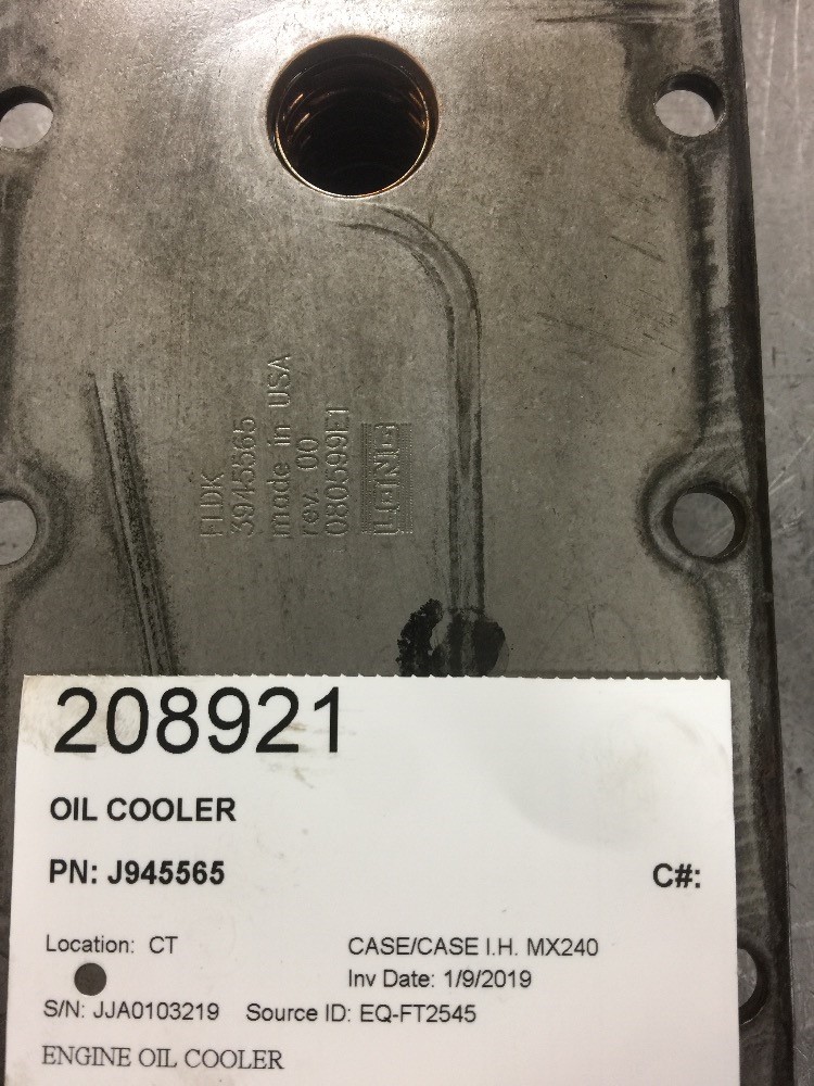 Case/case I.H. MX240 Oil Cooler