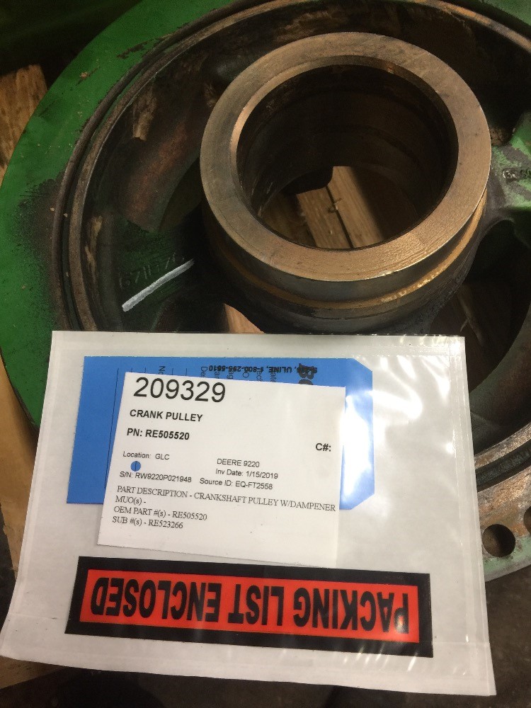 Deere 9220 Crank Pulley