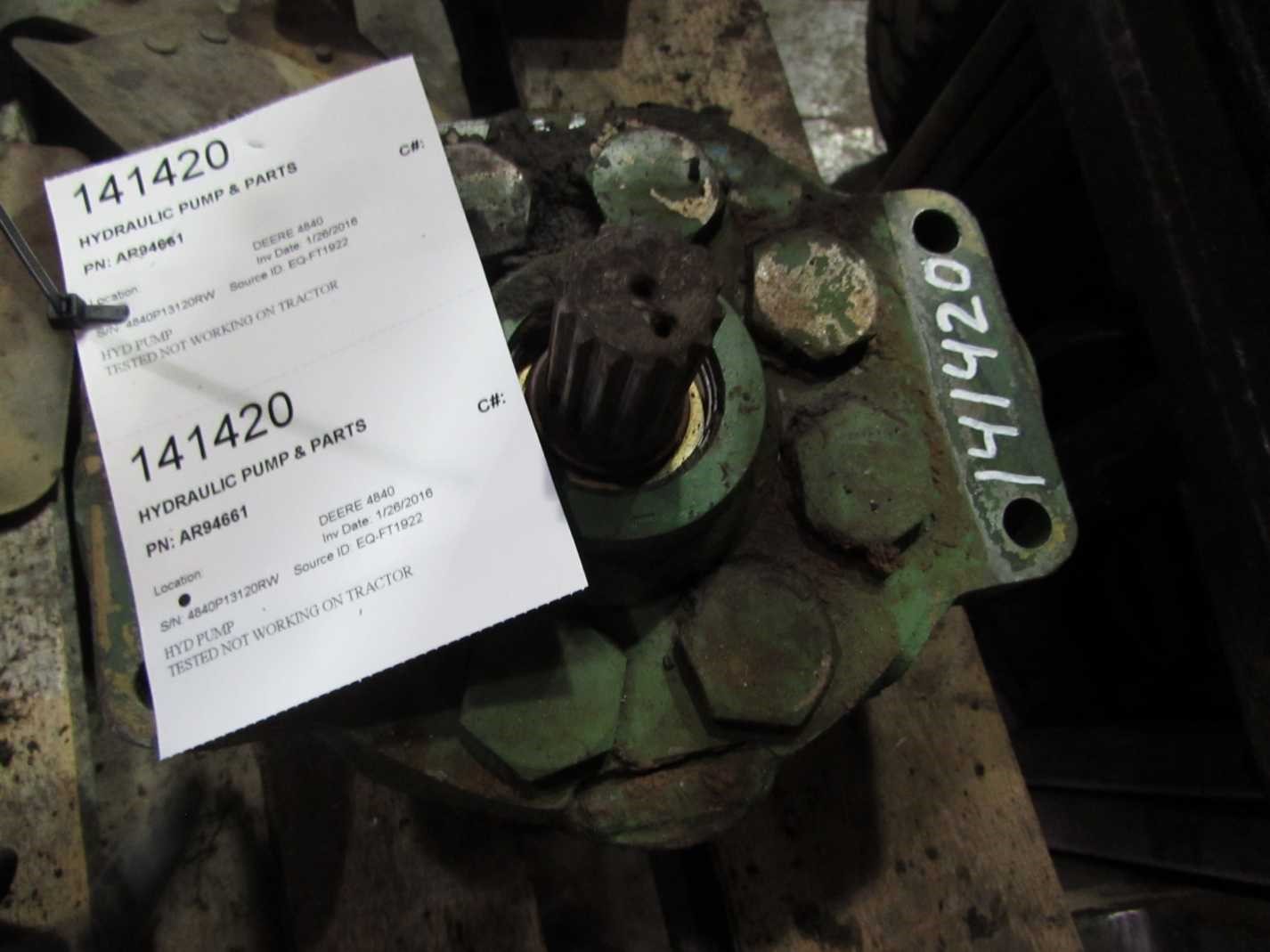 Deere 4840 Hydraulic Pump & Parts