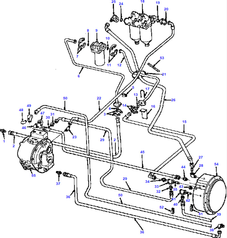 Dresser TD15C Transmission & Torque Converter Piping